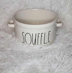 Rae Dunn By Magenta Souffle LL Round Ceramic Baking Dish Bowl